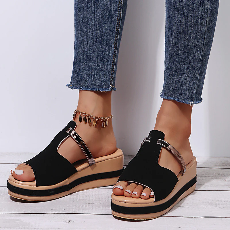 Women's Casual Slip-On Wedge Sandals - Image 4