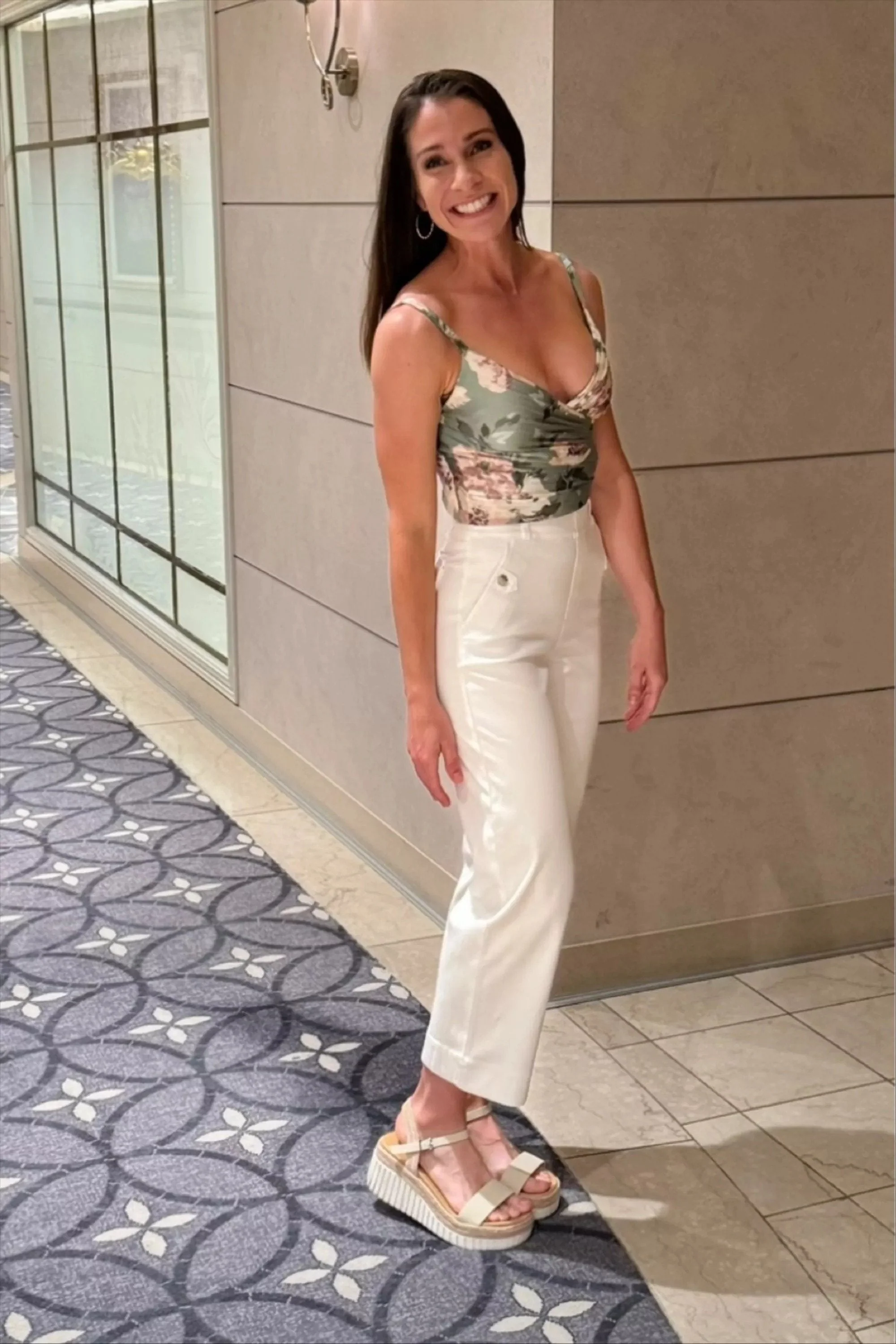 Women Stretch Tummy Control Twill Cropped Wide Leg Pant (BUY 2 FREE SHIPPING) - Image 35