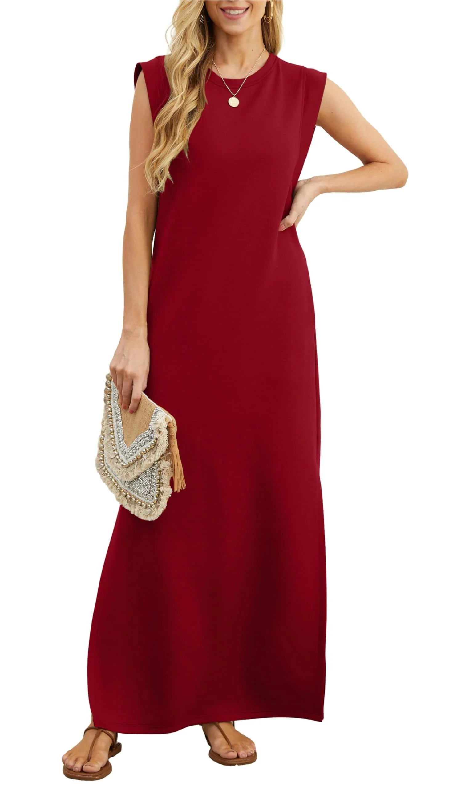 Women's Casual Loose Split Wrinkle Free Maxi Dress - Image 6