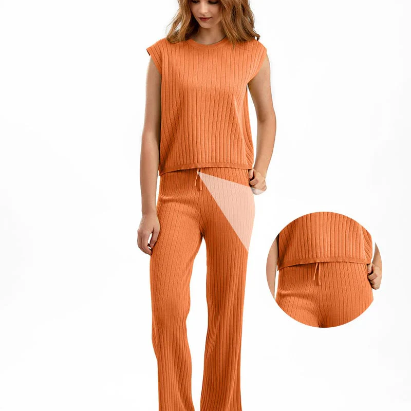 Women's Casual Sleeveless Top and Pants Set - Image 13