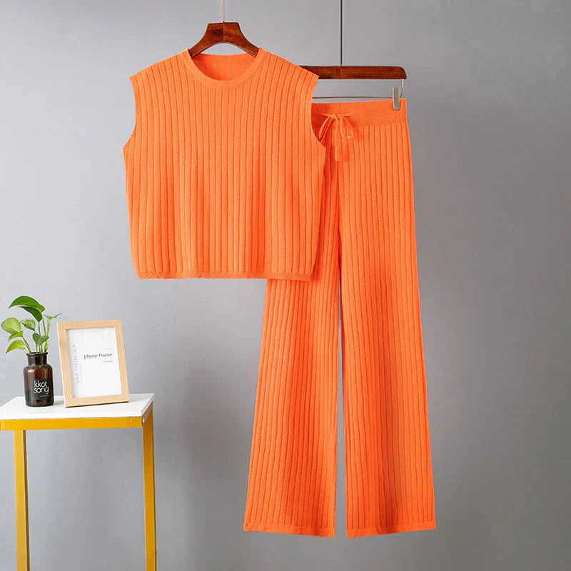Women's Casual Sleeveless Top and Pants Set - Image 4