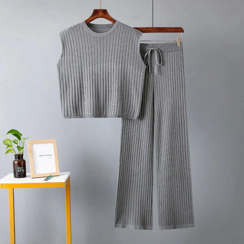 Women's Casual Sleeveless Top and Pants Set - Image 6