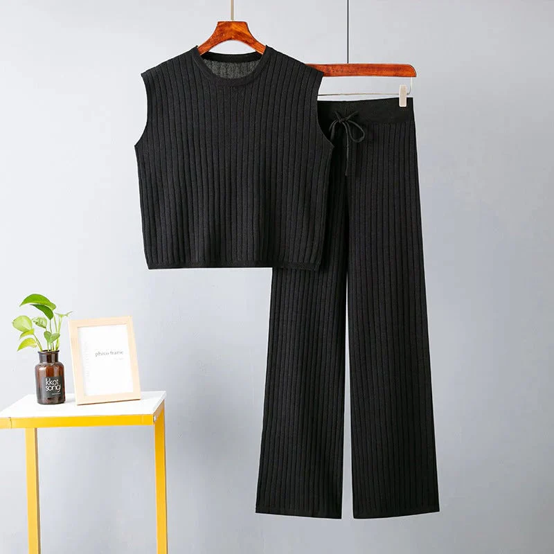 Women's Casual Sleeveless Top and Pants Set - Image 7