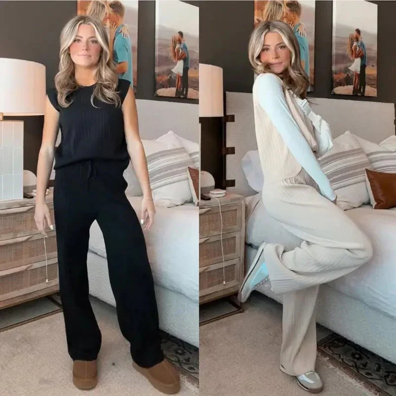 Women's Casual Sleeveless Top and Pants Set - Image 9