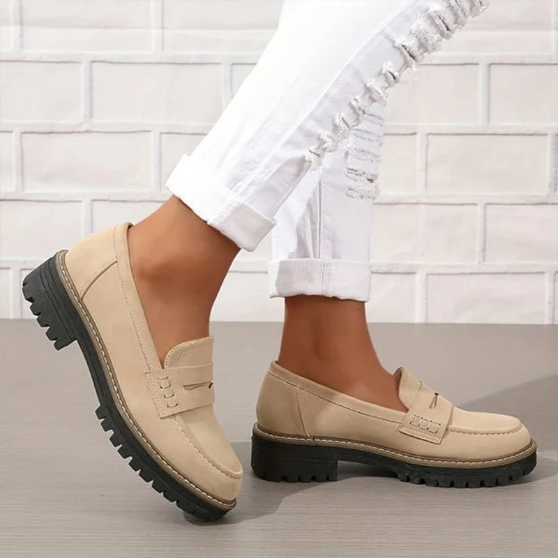 Women's Comfortable Chunky Slip On Platform Loafers - Image 2