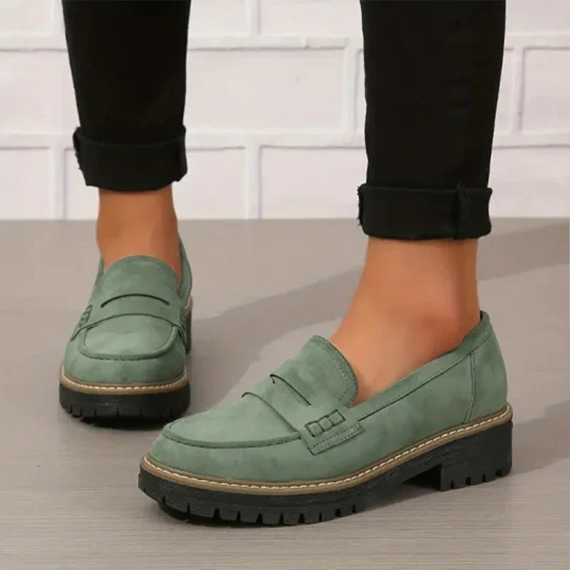 Women's Comfortable Chunky Slip On Platform Loafers - Image 3