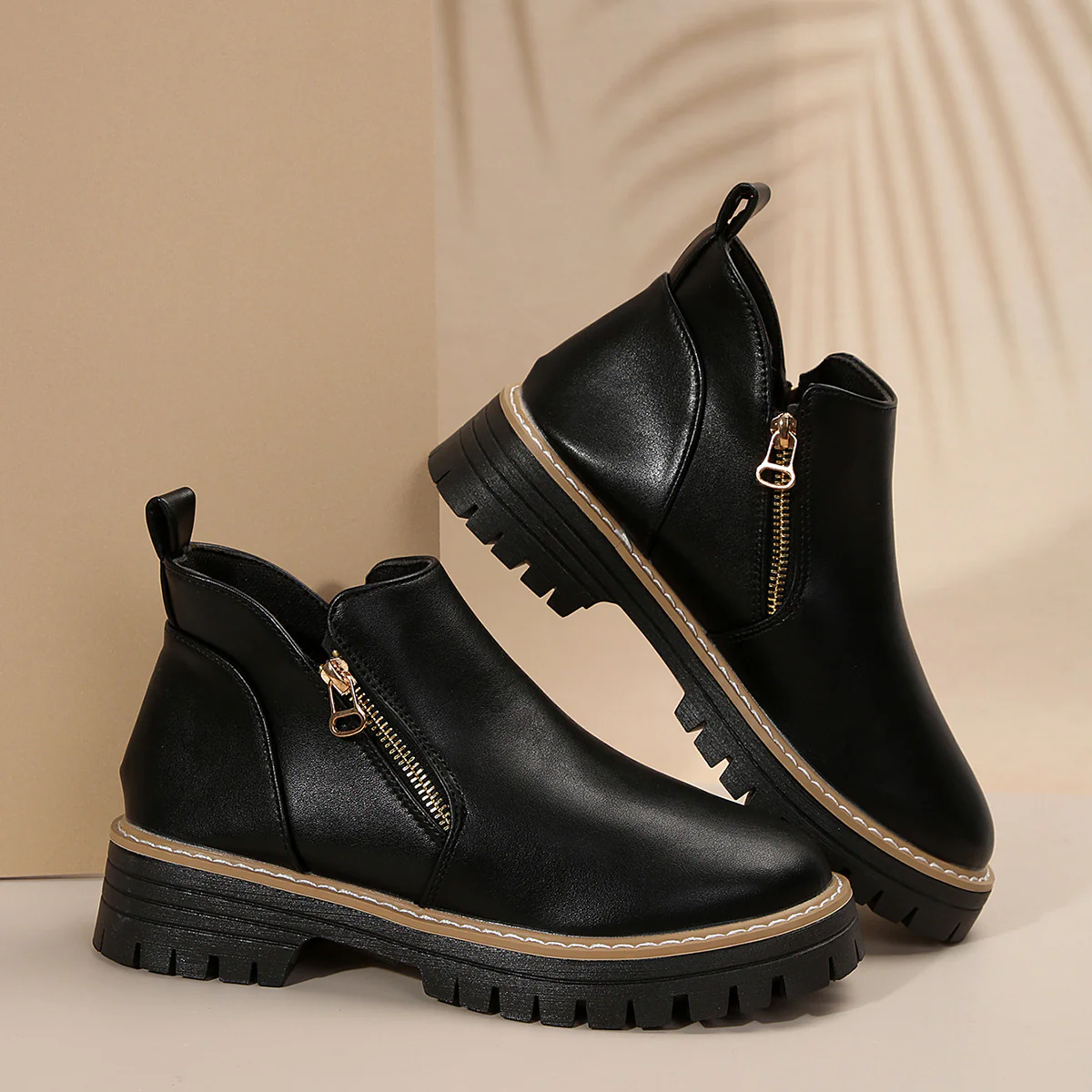 Women's Fashion Solid Color Ankle Boots - Image 13