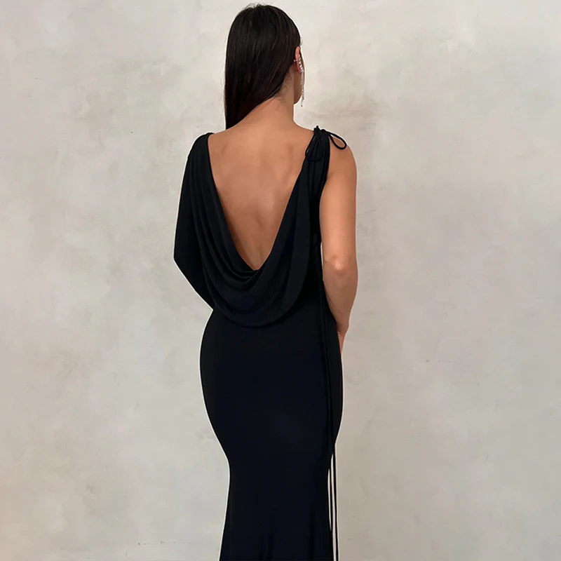 Women's Sexy Backless Maxi Dress Slim Dress - Image 3