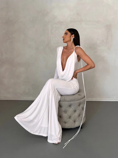 Women's Sexy Backless Maxi Dress Slim Dress - Image 5