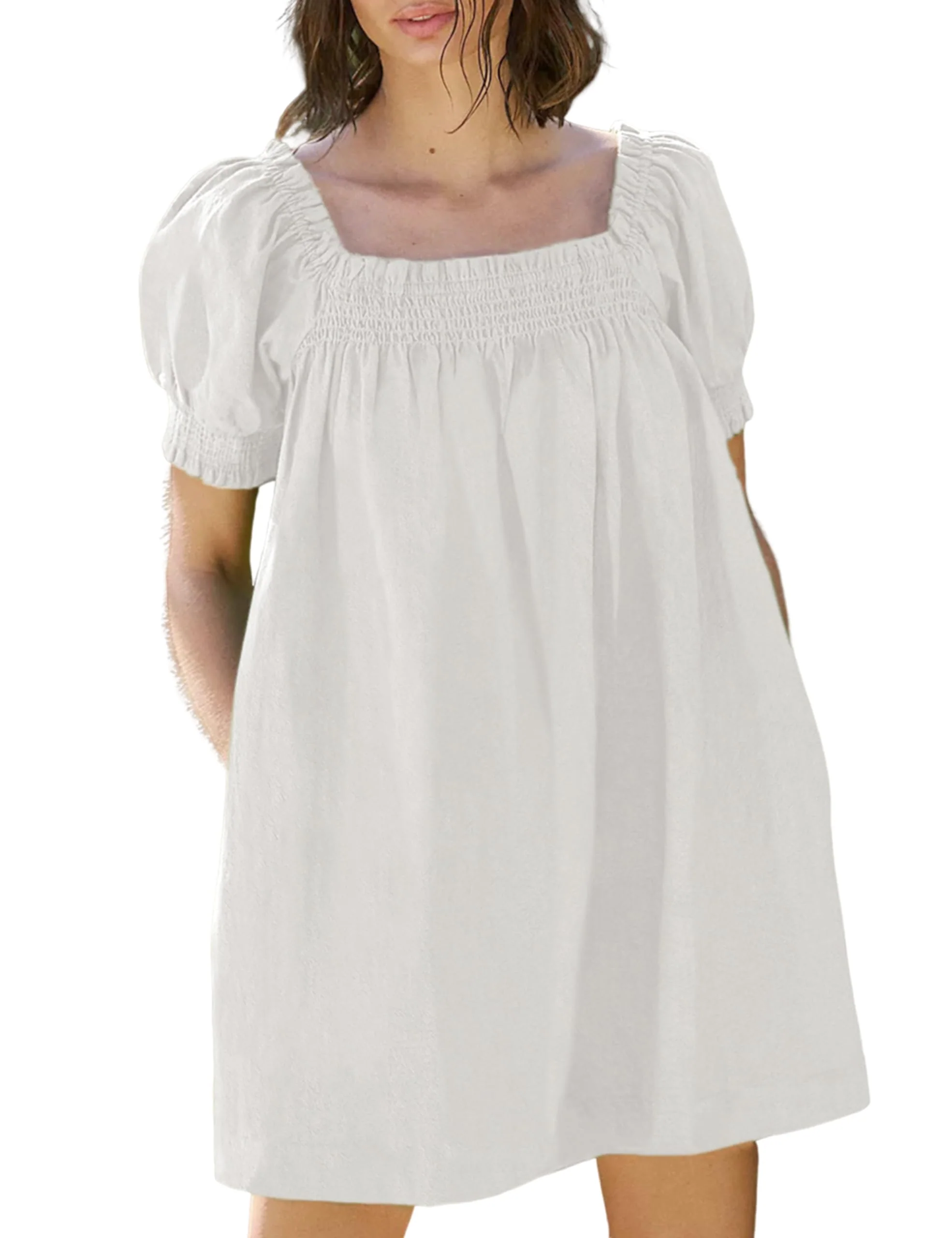 🎉This week's special offer💗Women's Summer A-Line Mini Dress with Pockets - Image 6