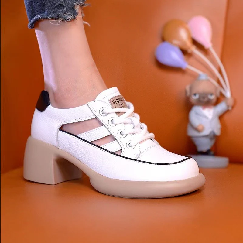 Women's Summer New Hollow High-heeled Sandalsâ° - Image 4