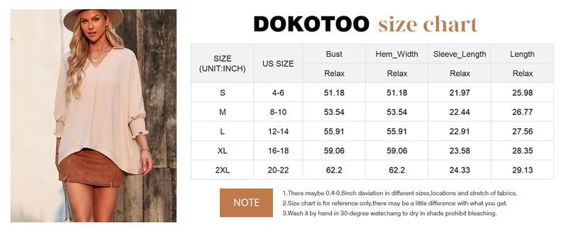 Womens Tunic Tops V Neck Casual Loose 3/4 Sleeve Shirts Dressy Blouses Tops Overiszed T Shirts - Image 12