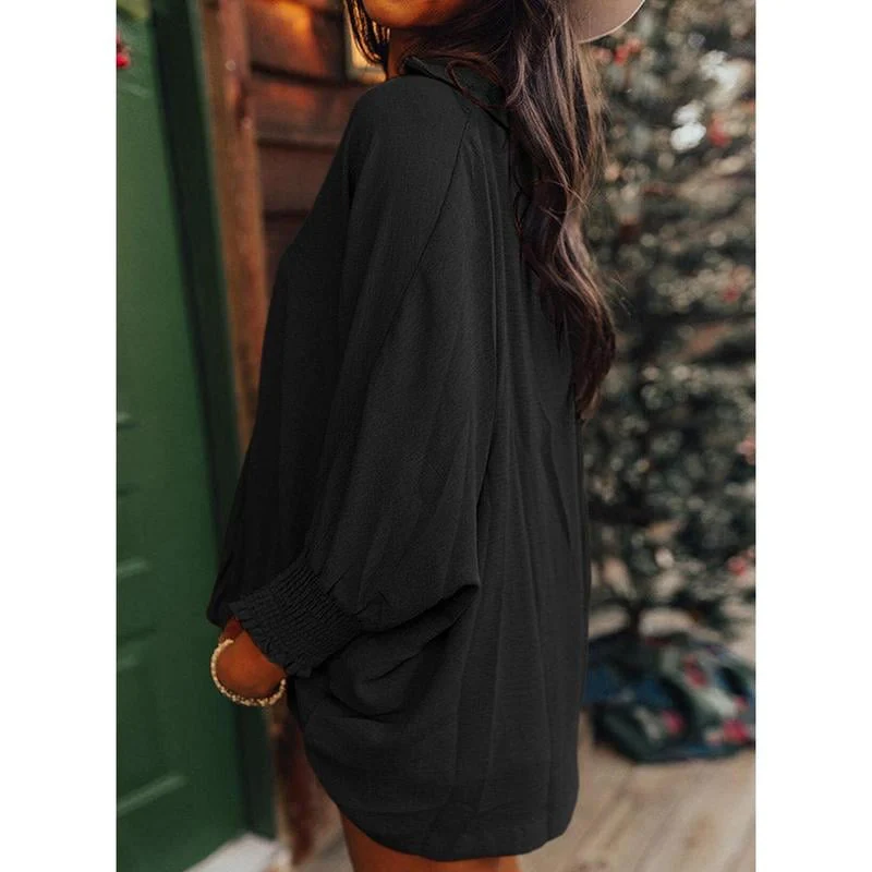 Womens Tunic Tops V Neck Casual Loose 3/4 Sleeve Shirts Dressy Blouses Tops Overiszed T Shirts - Image 9