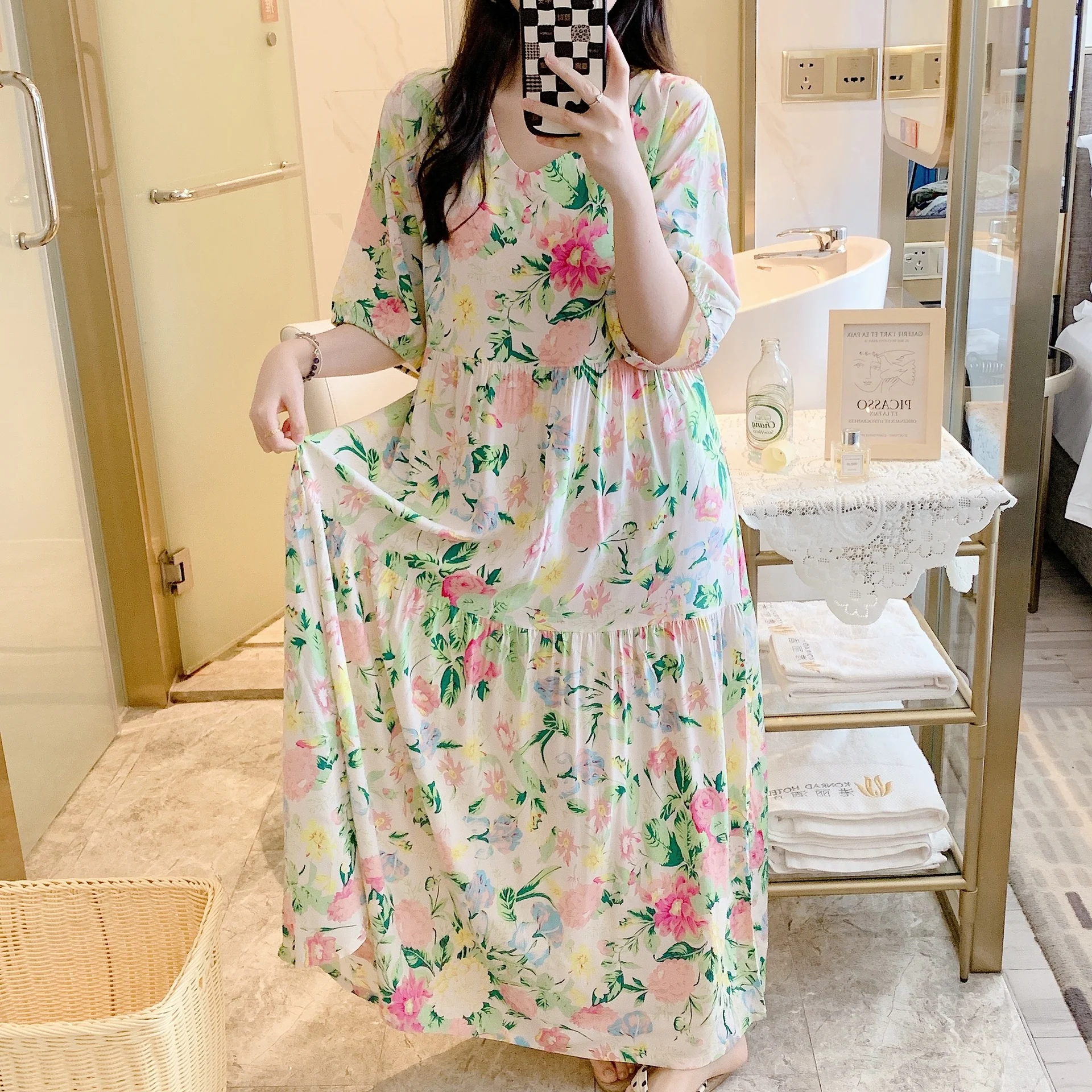 💃Only $35.99💃Women's V-neck Bohemian dress - Image 18