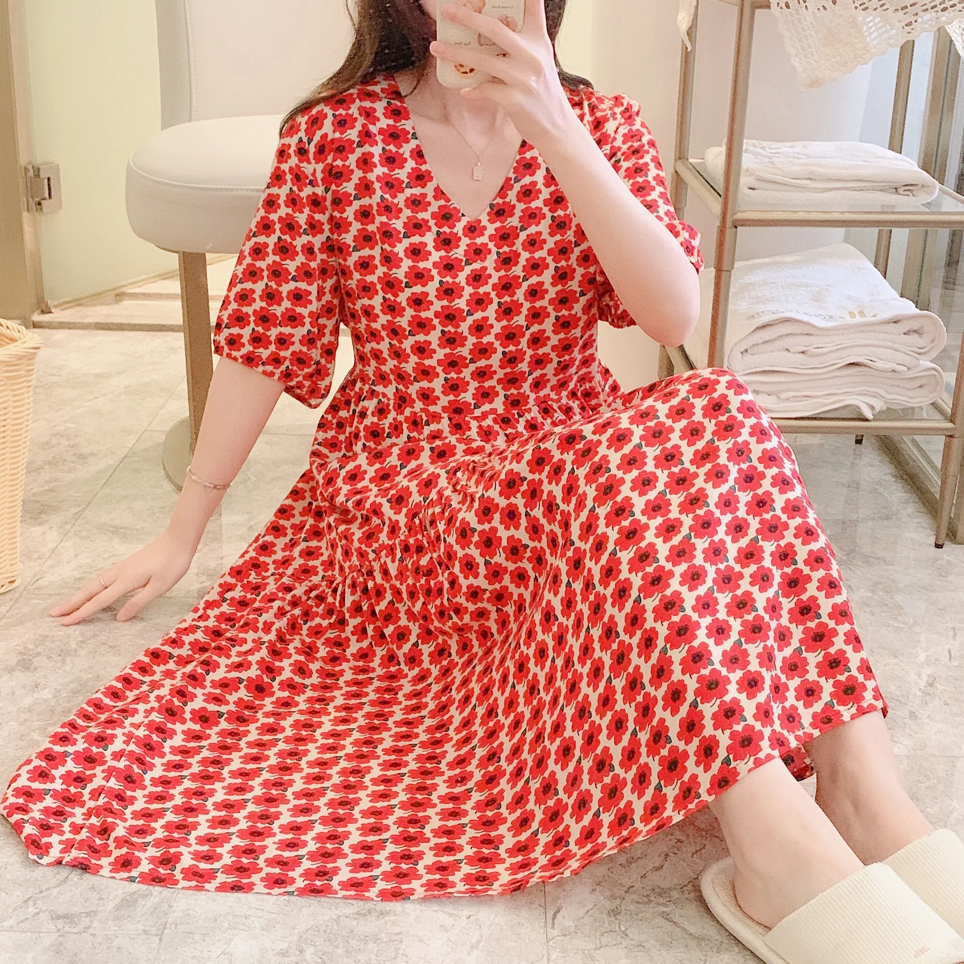 💃Only $35.99💃Women's V-neck Bohemian dress - Image 5