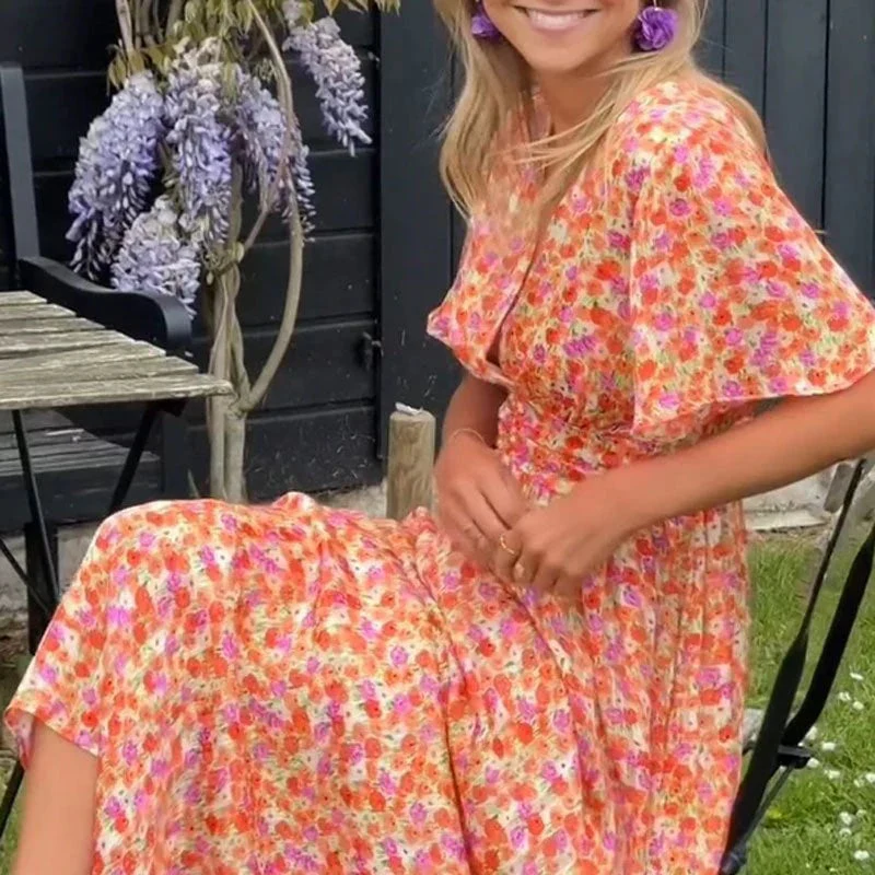 Cute vintage floral dress for women - Image 5