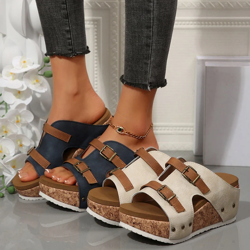 🔥Cutout Platform Wedge Sandals