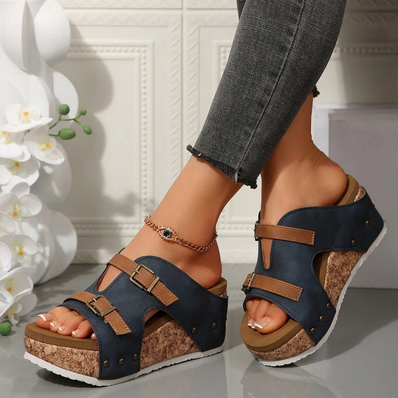 🔥Cutout Platform Wedge Sandals - Image 8