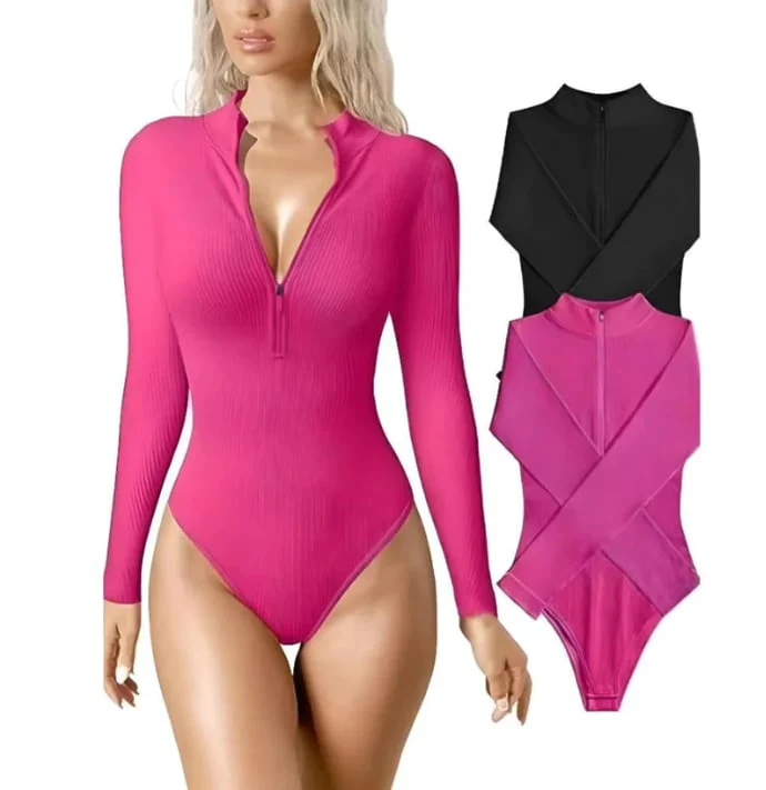 Zip-Up Bodysuit-Buy more save more🔥 - Image 10