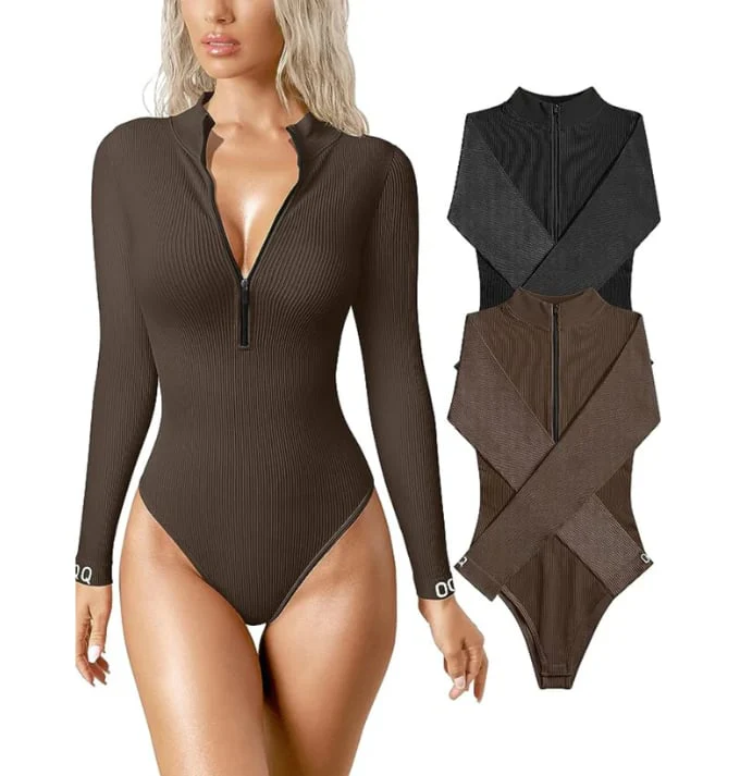 Zip-Up Bodysuit-Buy more save more🔥 - Image 11