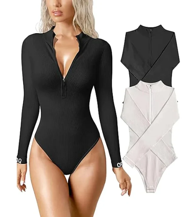 Zip-Up Bodysuit-Buy more save more🔥 - Image 8