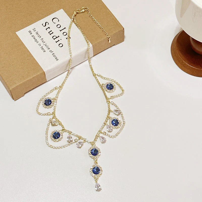 🔥2024 Hot Sale 🔥French Blue Zirconia Necklace--(Heart of the Ocean) - Image 12