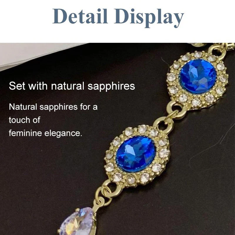 🔥2024 Hot Sale 🔥French Blue Zirconia Necklace--(Heart of the Ocean) - Image 3