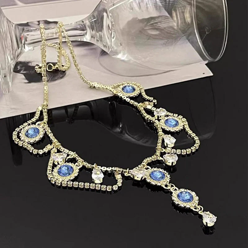 🔥2024 Hot Sale 🔥French Blue Zirconia Necklace--(Heart of the Ocean) - Image 8