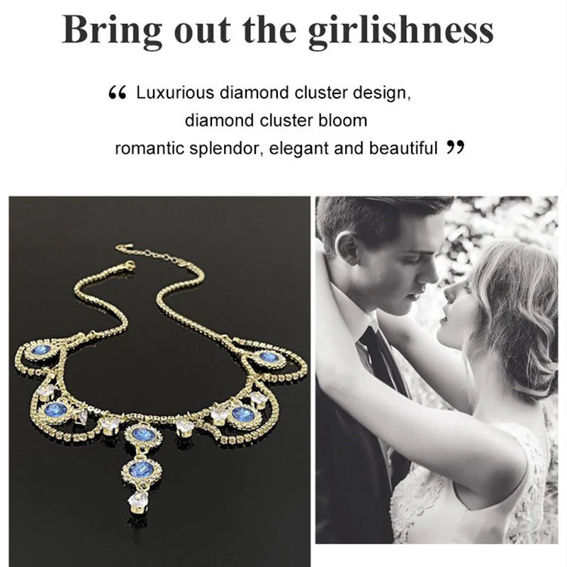 🔥2024 Hot Sale 🔥French Blue Zirconia Necklace--(Heart of the Ocean) - Image 9